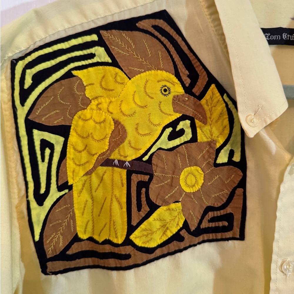 Panhandle Slim Yellow and Brown Embroidered Shirt - Picture 6 of 11